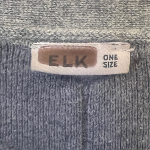 Elk Gray Knit Top one size fits all ($425 retail) cotton and wool large - Picture 2 of 7